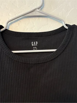 Gap black short sleeve rib tee size medium tall thumbnail 10