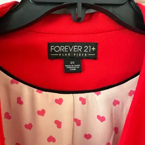 Forever 21 Vibrant Red Women's Blazer thumbnail 2