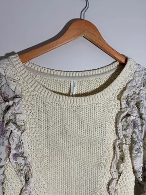 Anthropologie Printed Sleeve Sweater thumbnail 5