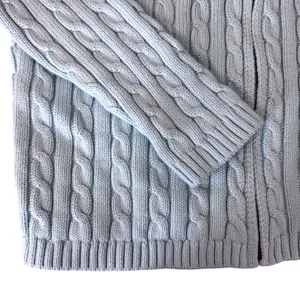 EUC L.L. Bean 100% Cotton Mint Fisherman Sweater Women's XL thumbnail 3