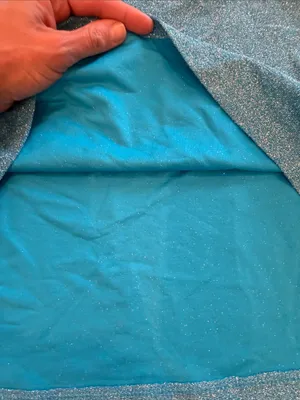 VICTORIA'S SECRET Blue Swim Shimmer Cover Up Mini Skirt Size Medium - C27-111 thumbnail 5