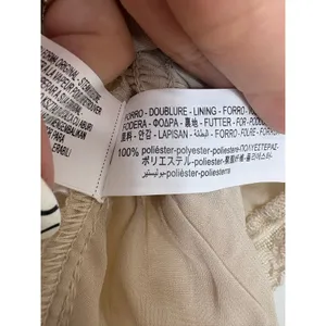 NWT Zara Tan Smocked Tie Straps Lace Trim Top Size Medium 0881/010 thumbnail 7