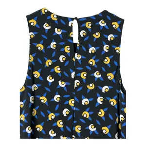 Anne Klein Trapeze Dress Small Black Floral Sleeveless Keyhole‎ Stretch Knit thumbnail 6
