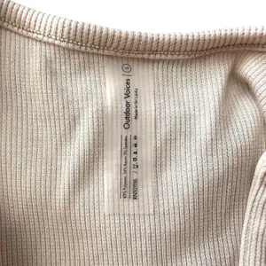 OUTDOOR VOICES Ribbed Button Front‎ Crop Top Oatmeal Small thumbnail 5