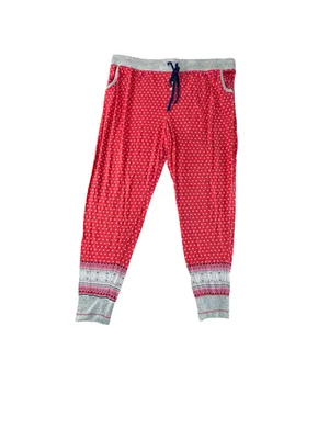 Cuddl Duds Red Polka Dot Long-Sleeve Pajama Set with Gray Trim thumbnail 8