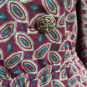 Vintage 1980s‎ Schrader Paisley Pleated Grandma Core Midi Length Dress Size 12 thumbnail 5