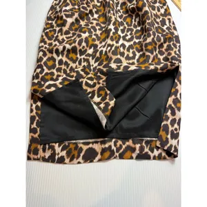 J. Crew Leopard Print Midi‎ Skirt Women Size 2 Linen Blend Lined thumbnail 4