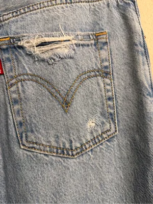 Levi's Ribcage Light Wash Distressed Wide-Leg Jeans Size 24 thumbnail 11