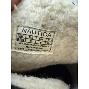 Nautica Outdoor Lace Up Winter Aliza Boots Women's Navy /‎ Tan / White SZ 8 thumbnail 6