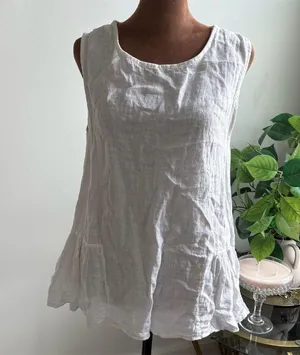 Francesca Bettini Women's White Sleeveless‎ Knee Length Tank Dress Size S thumbnail 1