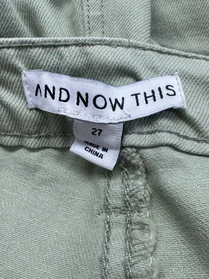 And Now This High Rise Throwback Flare Sage Green Jeans Women’s 27 thumbnail 3