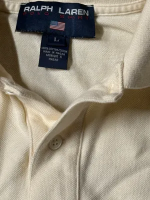 Vintage butter yellow Ralph Lauren Polo Sport sleeveless golf polo thumbnail 3