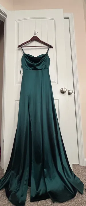 Windsor Ball Gown Prom Dress Satin Emerald Green thumbnail 3