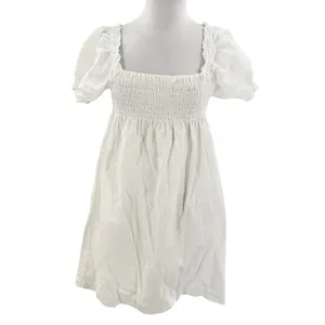 Faherty Ramona smocked white‎ organic cotton dress thumbnail 9