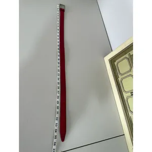 Banana Republic Women's Red Leather Crocodile Texture Silver Buckle Belt 30 Xmas thumbnail 2