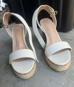 White Cork Wedges Size 8.5 thumbnail 2