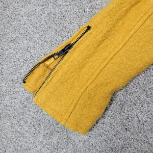Tahari Womens Moto Jacket Small Yellow Wool Blend Boucle Zip Up Pockets thumbnail 11