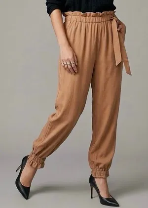 Shein Pants High-Waisted Paper Bag Large ankle thumbnail 1