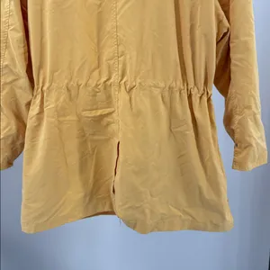 Norm Thompson Yellow Lightweight Jacket vintage lined cinched waist spring M thumbnail 4