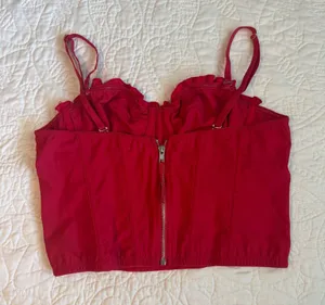 Urban Outfitters Red Corset Top thumbnail 2