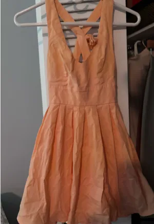 Xenia Peach Girly Dress thumbnail 1