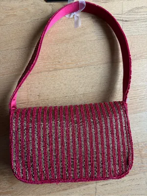 Beaded Pink Cocktail Motif Shoulder Bag thumbnail 4