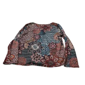 GLORIA VANDERBILT long sleeve bohemian top thumbnail 4