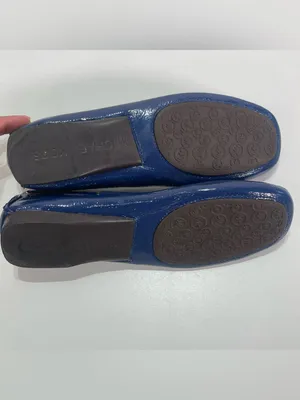 MICHAEL Michael Kors Loafers Women's 7 M Blue Patent Leather Shoes Logo Charms thumbnail 6