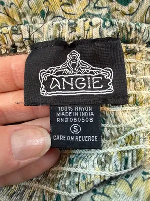Angie Boho Tiered Cut Out Floral Dress Green Size Small thumbnail 8