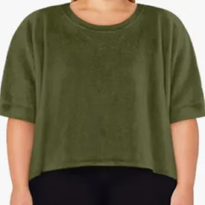 Olive Green Classic Women's oversized Top large thumbnail 3