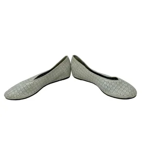 Eileen Fisher White Lasercut Leather Ballet Flats Size‎ US 8.5 thumbnail 6