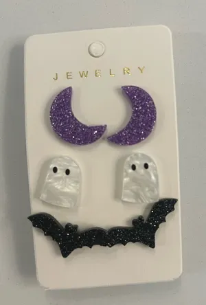 Set of three Halloween earrings thumbnail 1