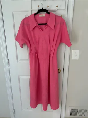 Cool fabric pink dress. S thumbnail 3