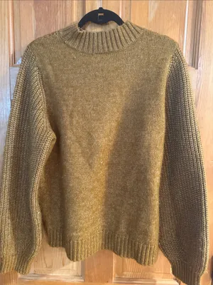 Loft outlet mustard brown mock neck sweater size xlarge . thumbnail 6