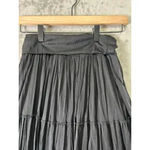 Vintage Y2k Black Tiered‎ Skirt Whimsigoth Flowy Fairycore Dark Romance Medium thumbnail 4