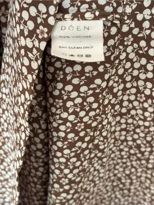 Doen Hawthorne Dress Olive Cherry Willow Floral Long Sleeve Maxi‎ Dress Size S thumbnail 9