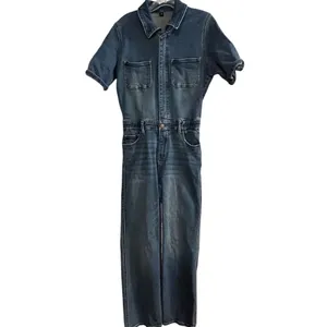 Judy Blue Women's Denim Jumpsuit Size S Casual Short Sleeve‎ Blue thumbnail 2