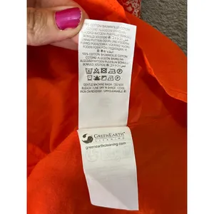 Boden Sleeveless Smocked Mini Dress Orange White Paisley Tie Waist Cottagecore 8 thumbnail 7