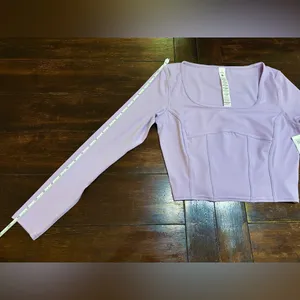 NWT Lululemon Waist-Seamed Nulu Long-Sleeve Shirt - Lilac Ether - 6 thumbnail 12
