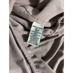 Satin Pink‎ Bodysuit size Small Mauve V-Neck Sexy Elegant Tucked In Pastel Chic thumbnail 8