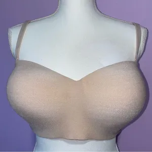 Victoria's Secret PINK Nude Multi-Way Lightly Lined Bra Size L DD Wireless thumbnail 1