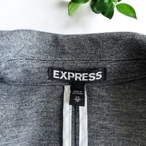 Express Ponte Stretch Knit Academy Blazer with Piped Trim thumbnail 10