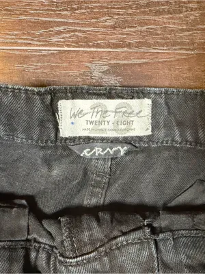 We The Free CRVY High Rise Distressed Straight Leg Jeans Wash Black 28 thumbnail 8