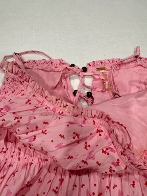 Free People Pink Cherry Gabby Mini Dress Medium thumbnail 7