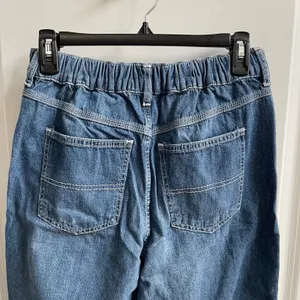 Free People Chloe Baby Barrel Jeans Women Small Blue Boho Elastic Back Cotton‎ thumbnail 7