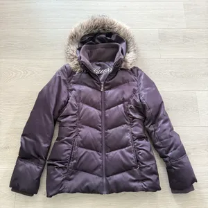 Down Puffer Jacket Faux Fur Hood Medium thumbnail 1