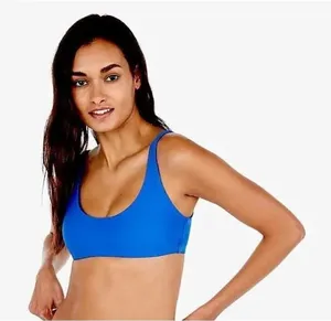 ✨Express Swim Royal Blue Scoop Bikini Swim Top✨ thumbnail 1
