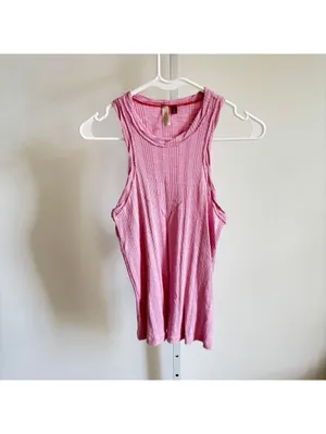 Anthropologie Pilcro NWOT Women's Pink Racer Tank Top Size S thumbnail 4