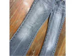 7 For All Mankind Bootcut VTG Y2K Jeans Raw Cut Hem Made in USA 100% Cotton 26 thumbnail 3