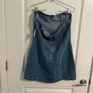 NEW Altar’d State Denim Strapless Mini Dress Size XXL NWT thumbnail 8